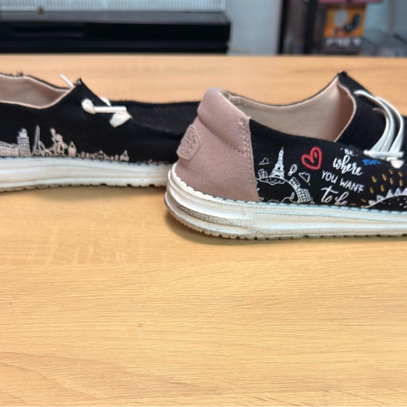 Hey Dude Black Moccasins with Comfortable Slip-On Design - Picture 3 of 5